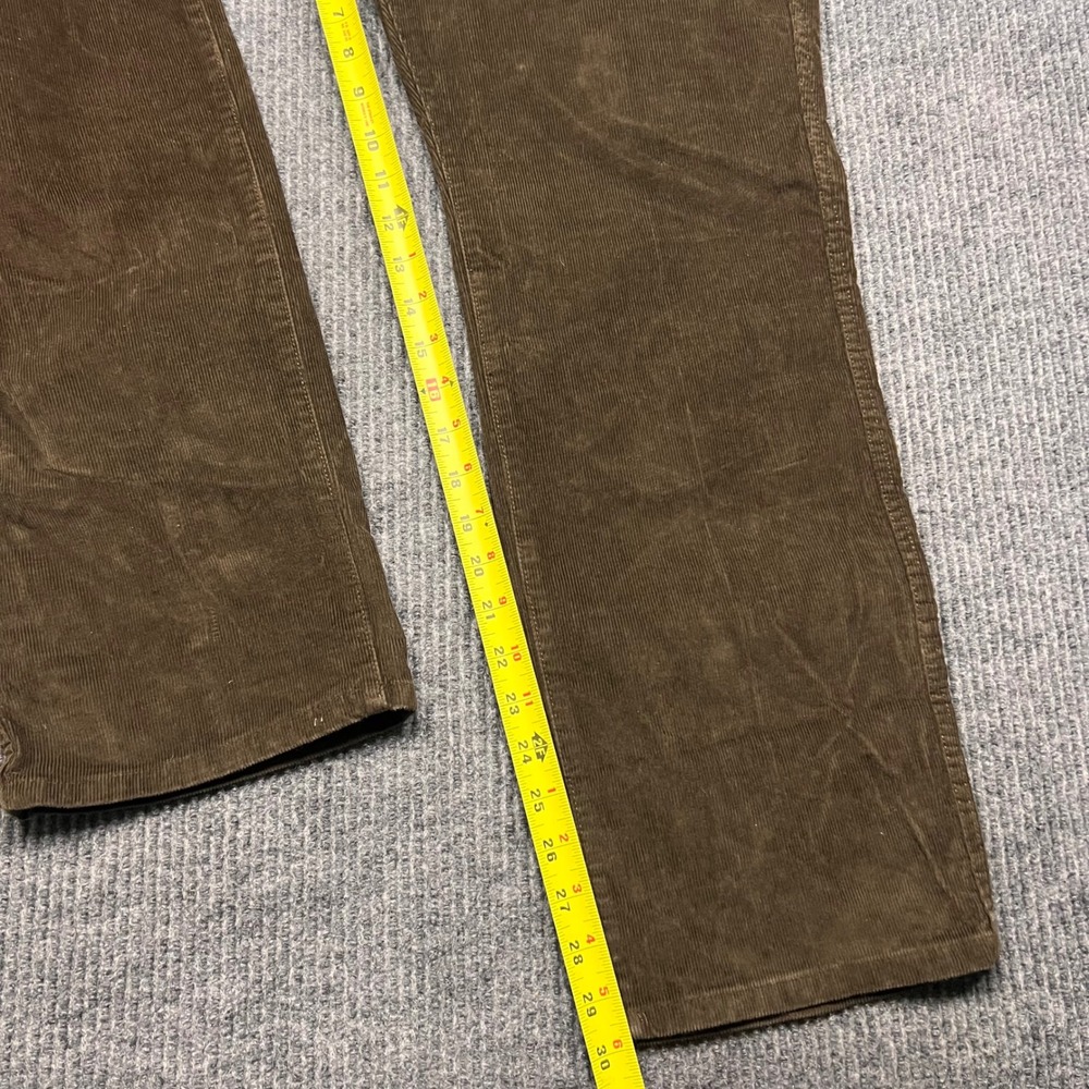 LL Bean Standard Fit Corduroy Pants Mens 38x30 Brown Stretch Straight Leg - Picture 8 of 8